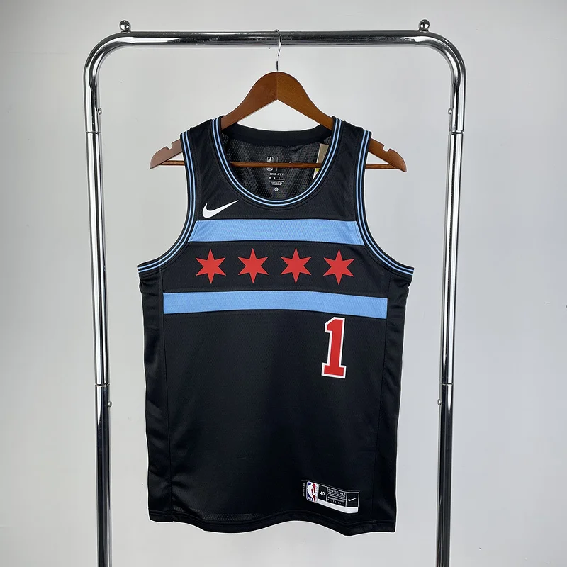 2019 Season NBA Chicago Bulls Basketball jersey City version #1 ROSE