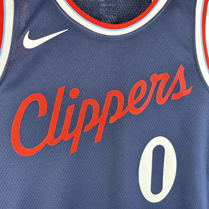 2025 Season  NBA Los Angeles Clippers Basketball jersey   Aawy   Blue  #0    WESTBROOK