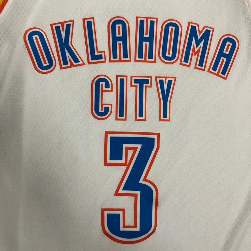 NBA Oklahoma City Thunder Basketball Jersey White #3 PAUL