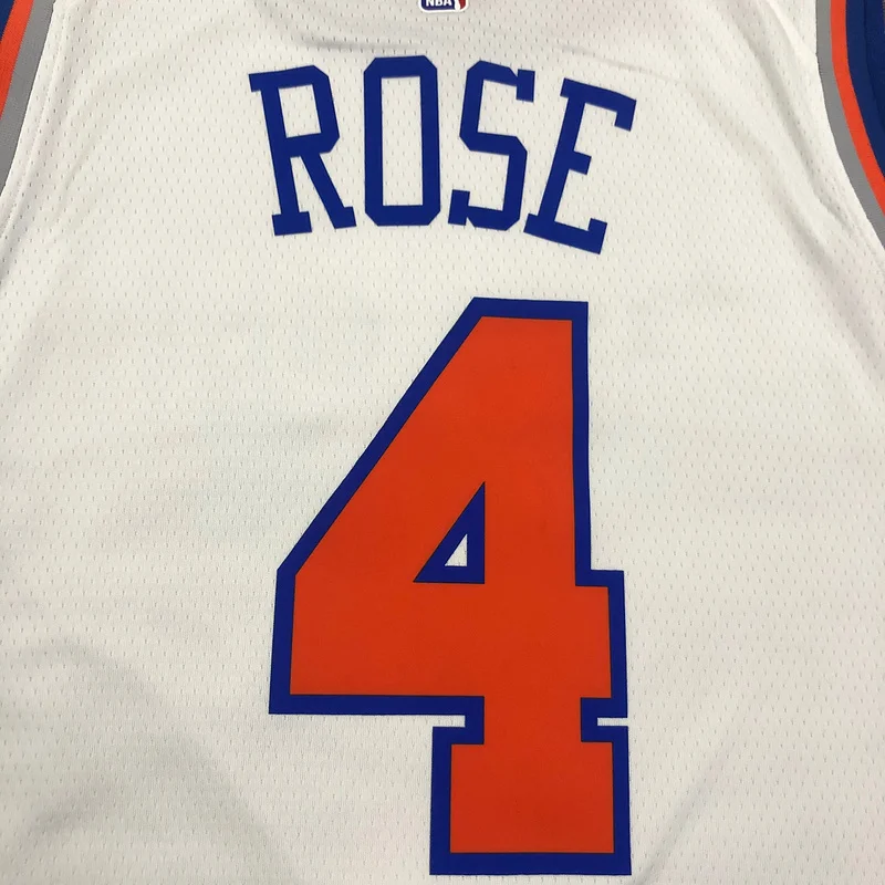 New York Knicks Basketball Jersey White #4 ROSE