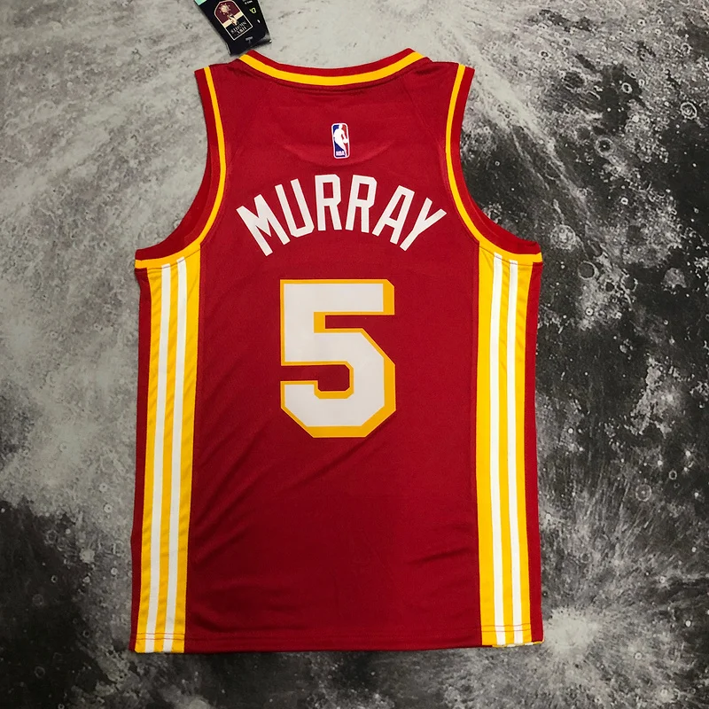 NBA Atlanta Hawks Basketball Jersey Red #5  MURRAY