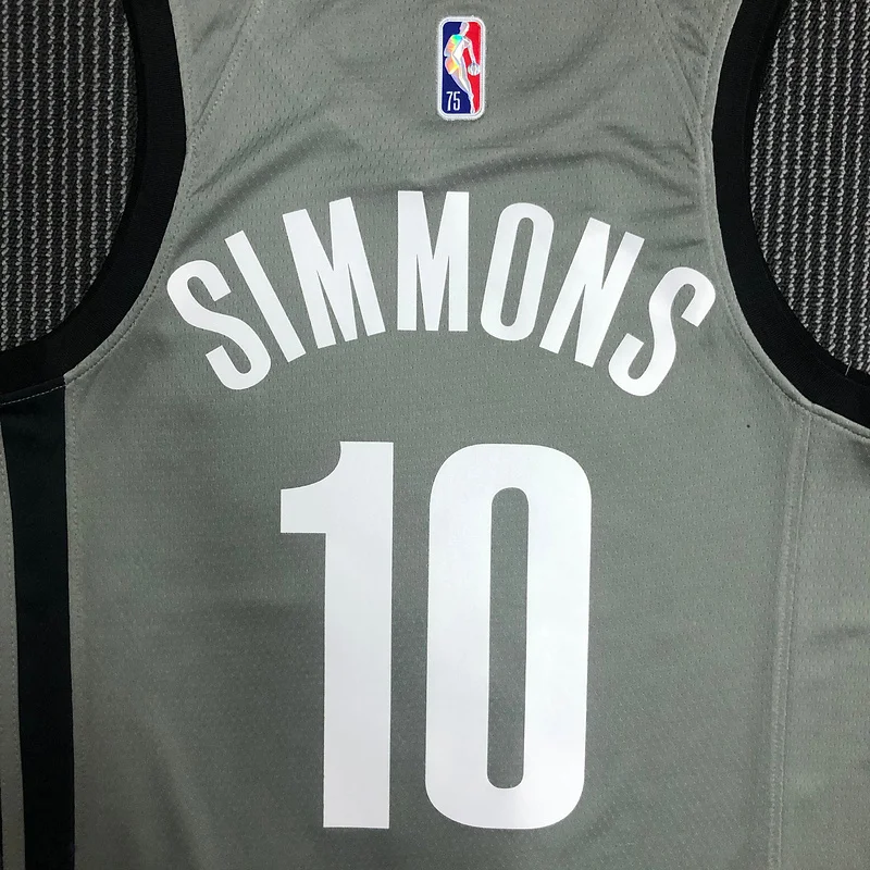 75th anniversary Brooklyn Nets Basketball jersey Flyer style limited #10 SIMMONS