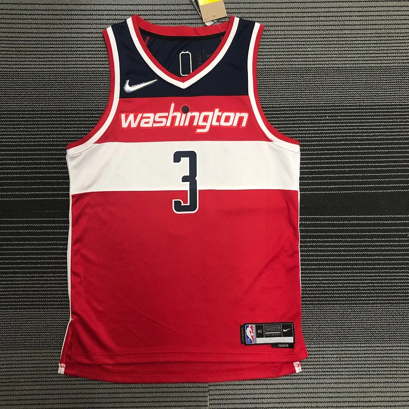 75th anniversary Washington Wizards Basketball Jersey Red #3 BEAL