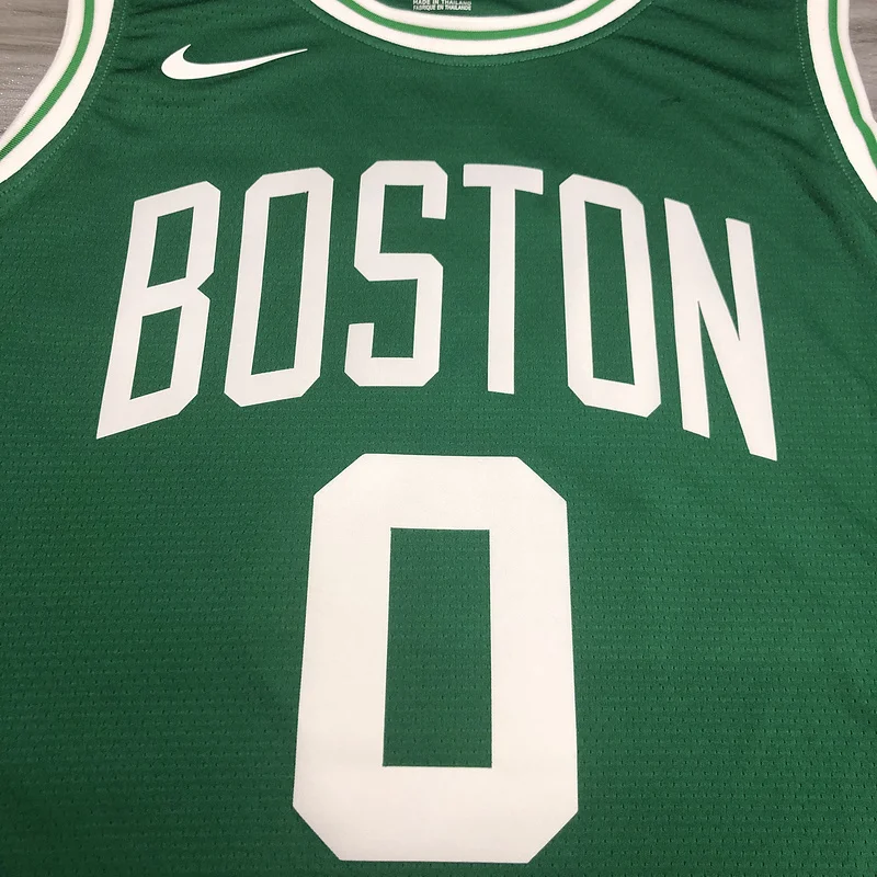 NBA Boston Celtics Basketball Jersey Retro Green #0 TATUM