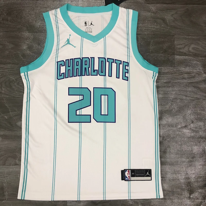 2020 Charlotte Hornets Basketball Jersey   White  #20   HAYWARD