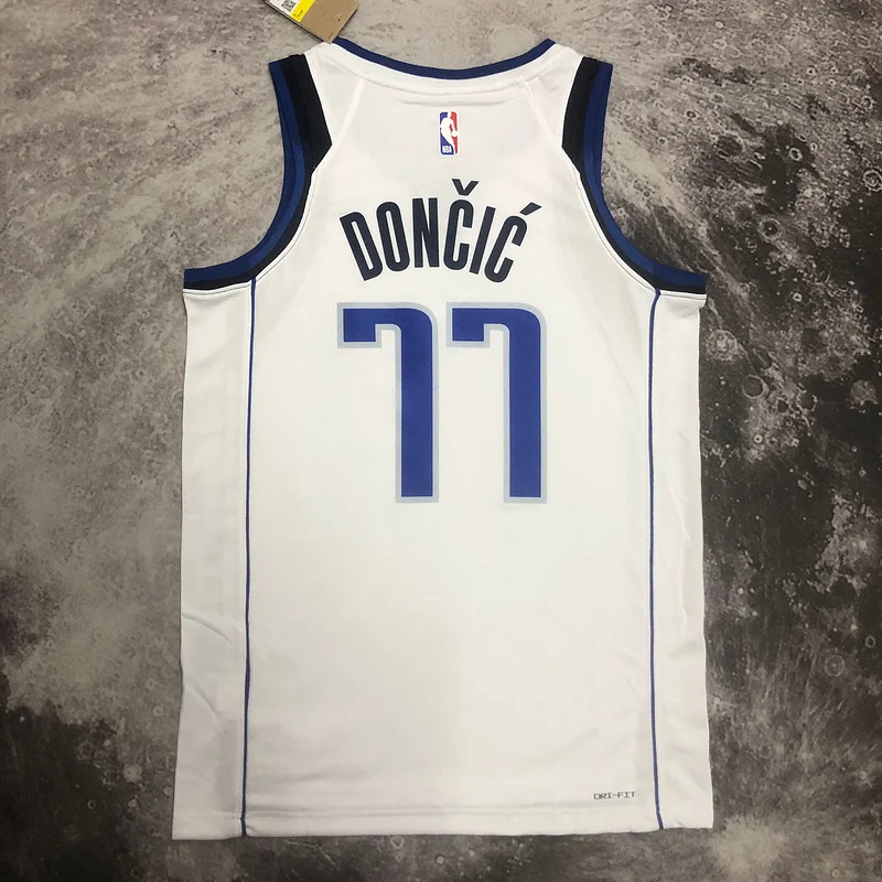 2023 Season NBA Dallas Mavericks basketball jersey White #77 DONCIC