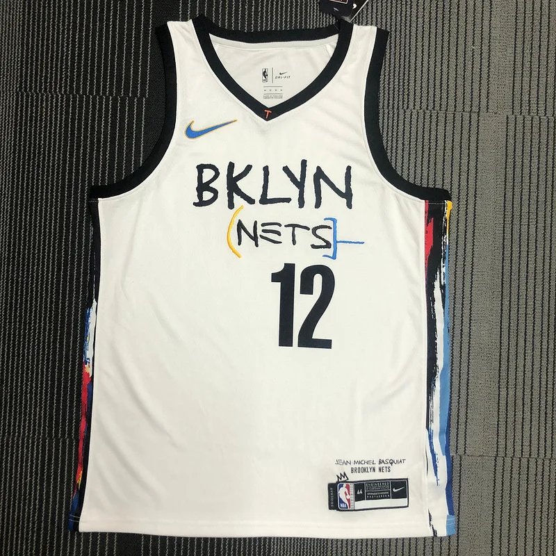 Brooklyn Nets Basketball jersey Graffiti White #12 HARRIS