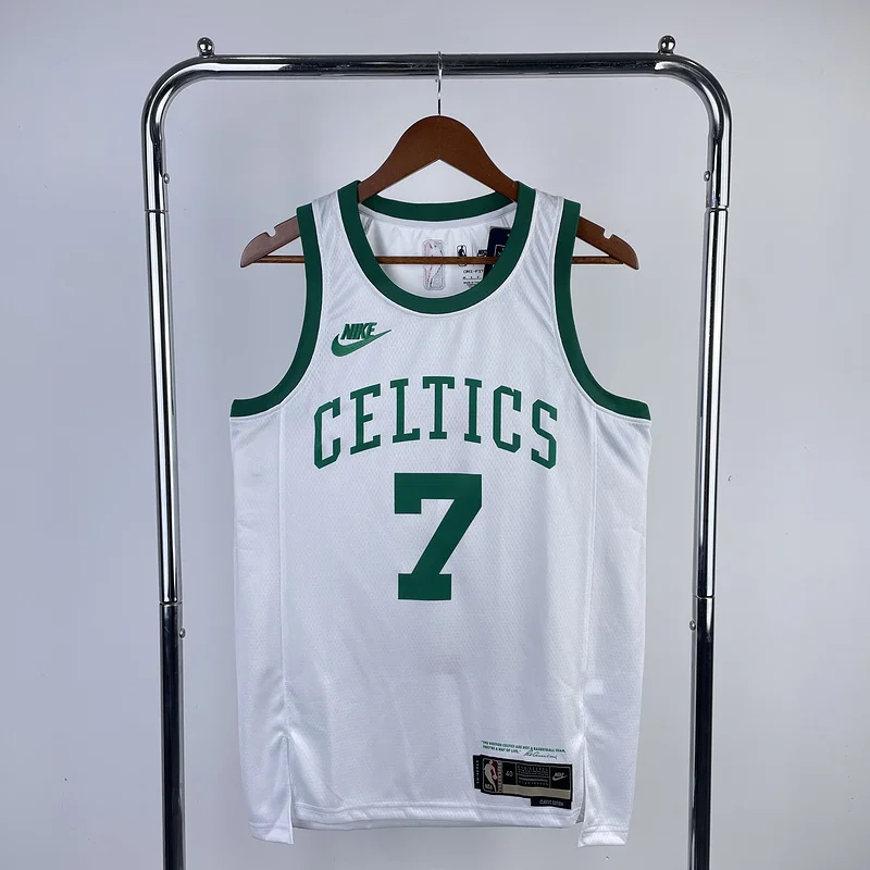 75th anniversary 2022 Season NBA Boston Celtics Basketball Jersey Retro #7 BROWN