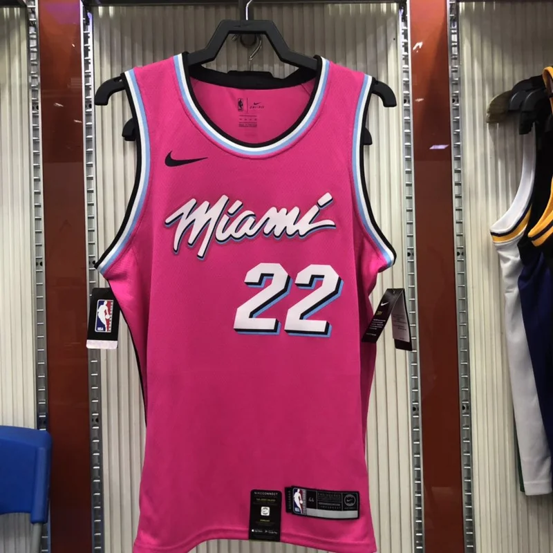 NBA Miami Heat basketball jersey round neck Pink #22 BUTLER