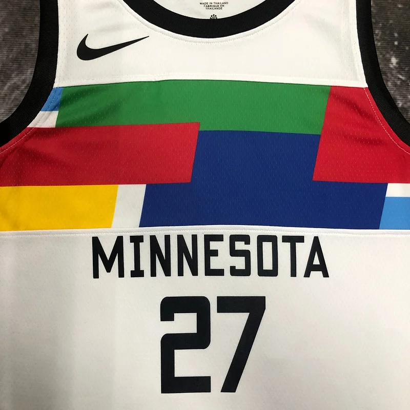 2023 Minnesota Timberwolves Basketball Jersey city version #27 GOBERT