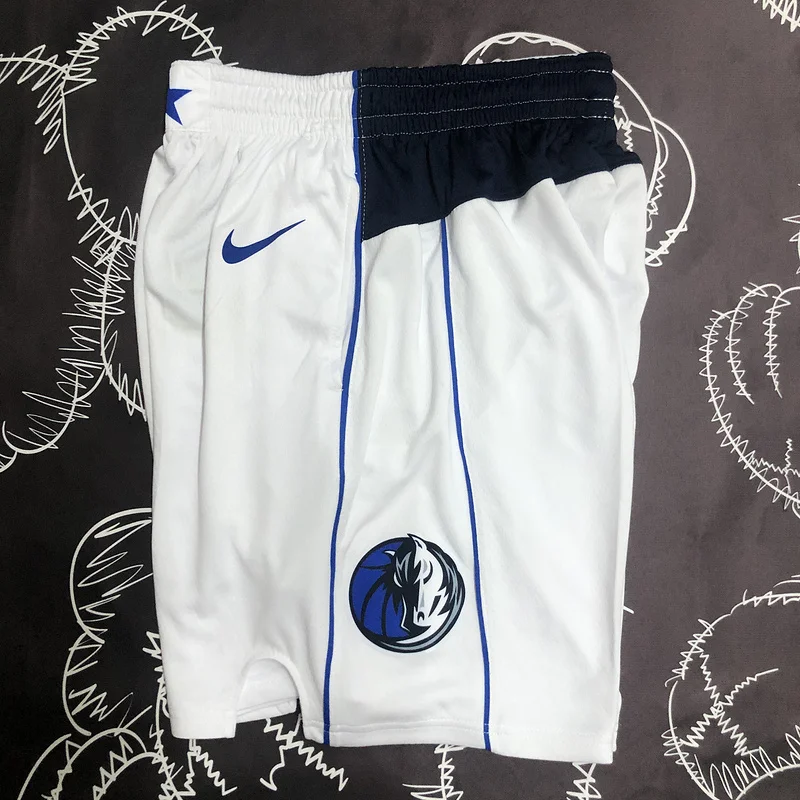 NBA Dallas Mavericks basketball White Shorts