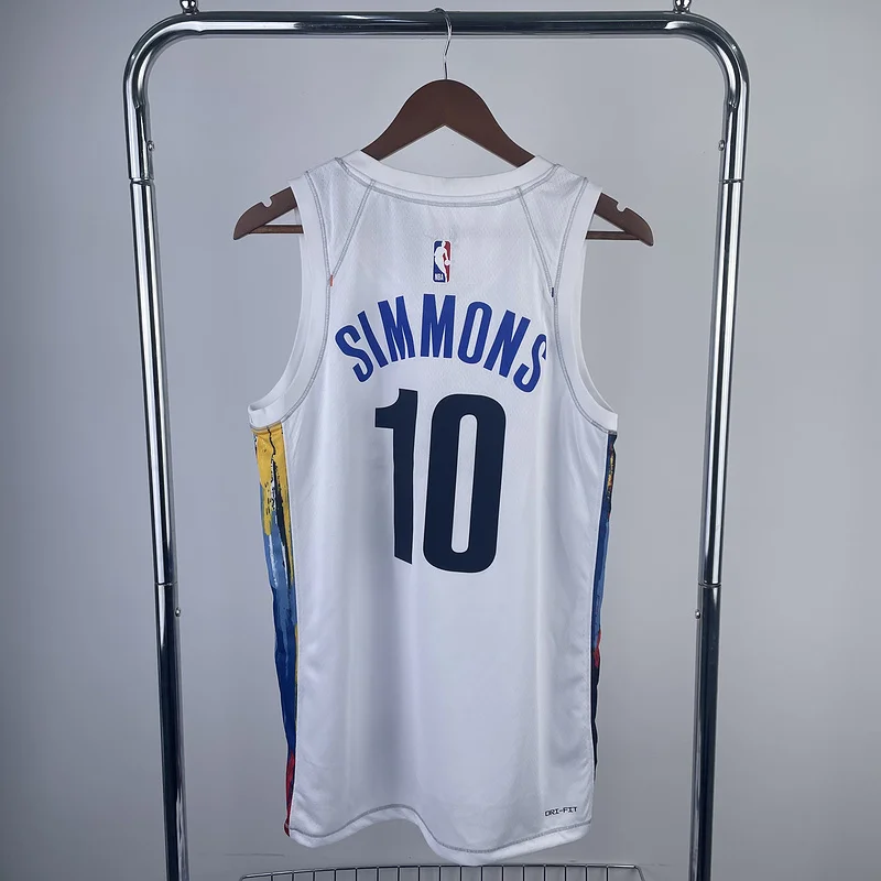 2023 Season Brooklyn Nets Basketball jersey city version #10 SIMMONS