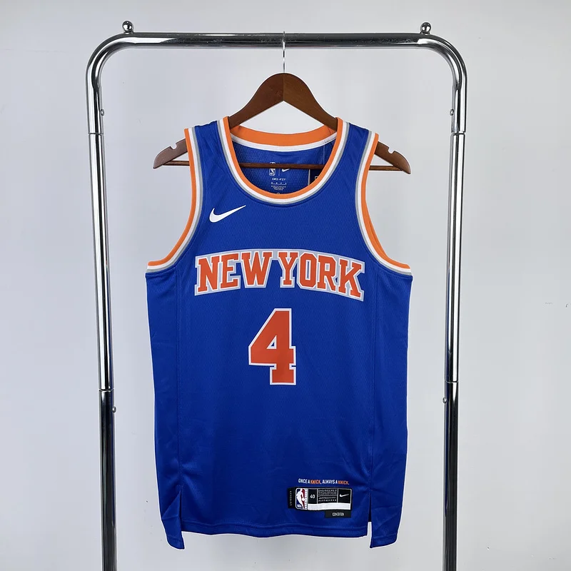 2023 New York Knicks Basketball Jersey Aawy Blue #4 ROSE