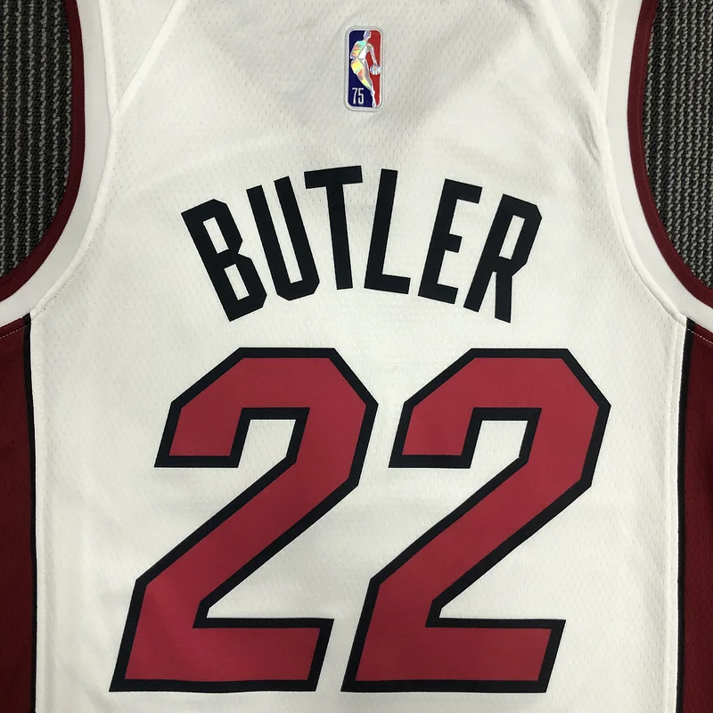 75th anniversary NBA Miami Heat basketball jersey White #22 BUTLER