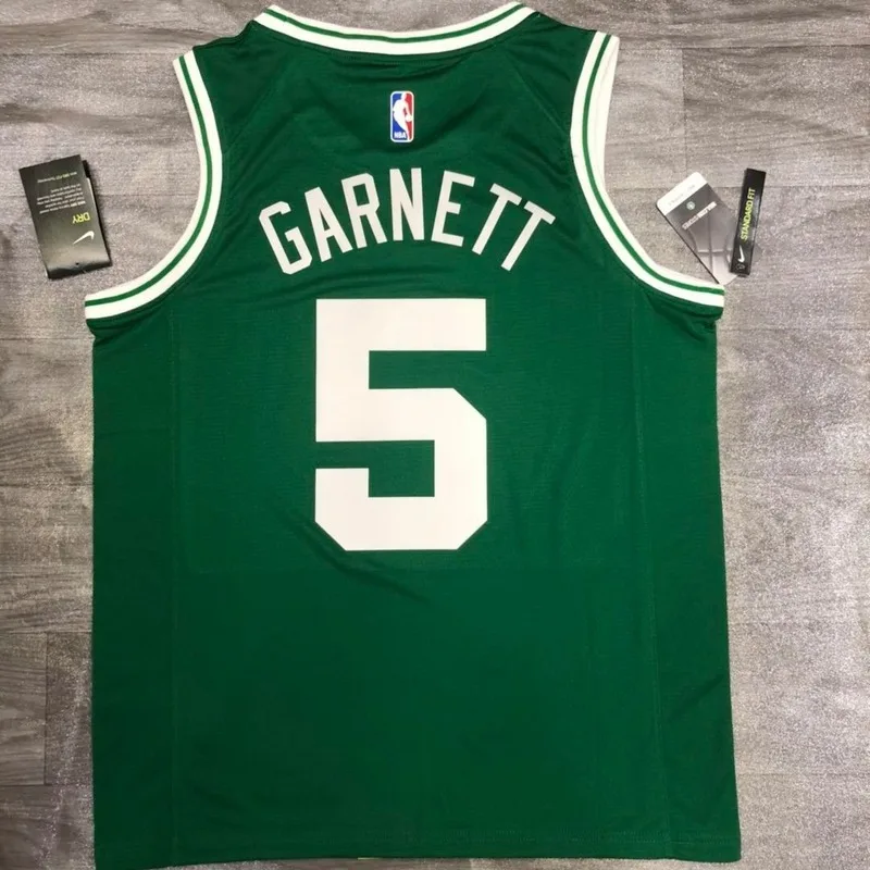 NBA Boston Celtics Basketball Jersey Retro Green #5 GARNETT