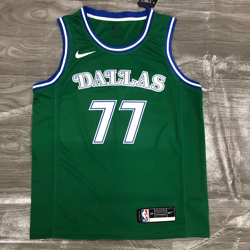 2021 Season NBA Dallas Mavericks basketball jersey Retro Green #77 DONCIC