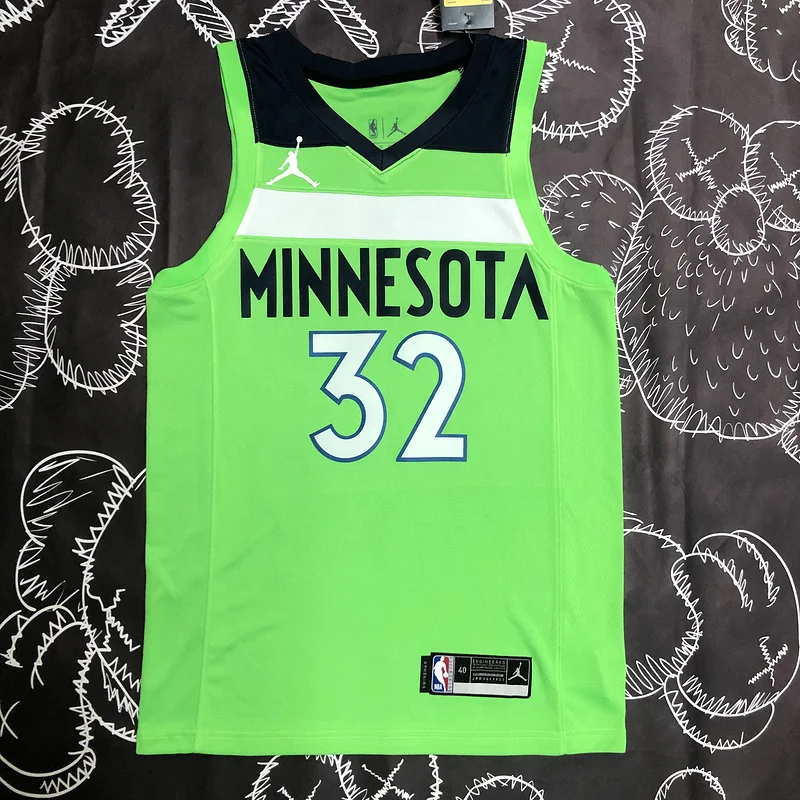 Minnesota Timberwolves Basketball Jersey trapeze #32 TOWNS