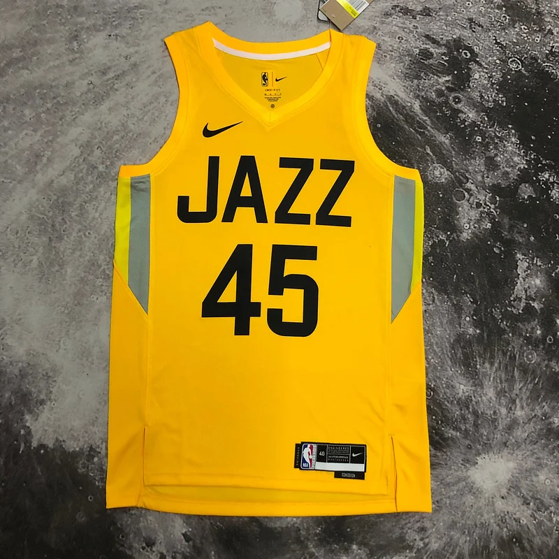 2023 Utah Jazz Basketball Jersey Aawy Yellow #45 MITCHELL