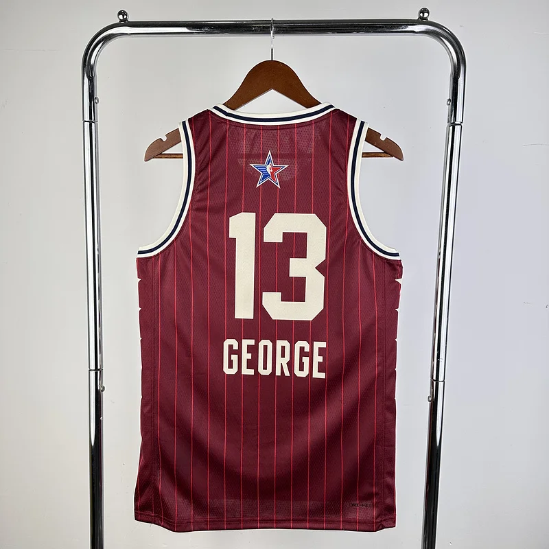 2024 Season   NBA Los Angeles Clippers Basketball jersey All-Star    Red  #13   GEORGE