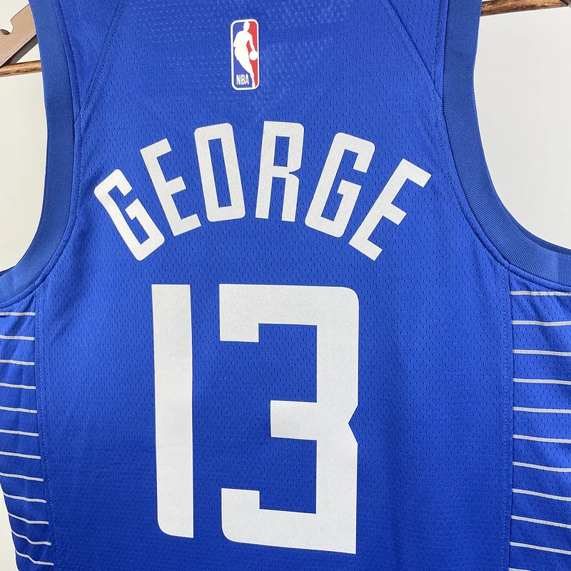 2023 Season   NBA Los Angeles Clippers Basketball jersey   Aawy   Blue  #13   GEORGE