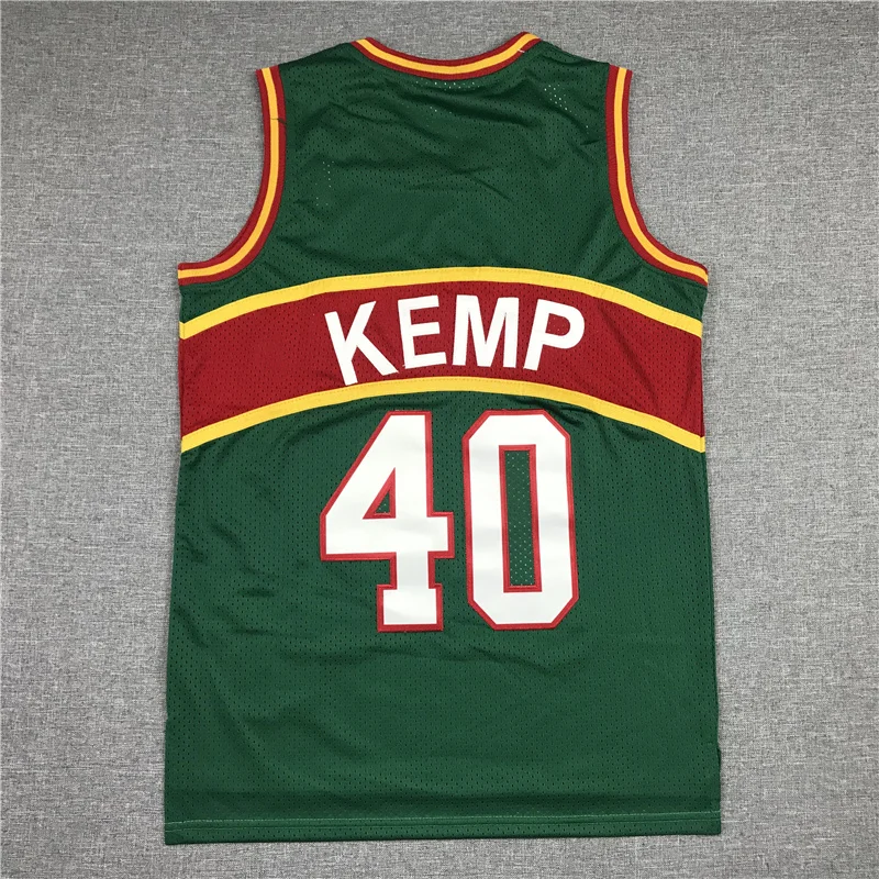 Mitchell Ness NBA Seattle SuperSonics Basketball jersey 40 Green red