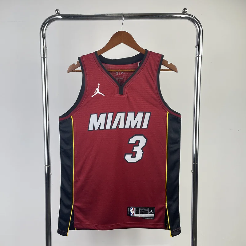 2023 Season NBA Miami Heat basketball jersey trapeze limited #3 WADE