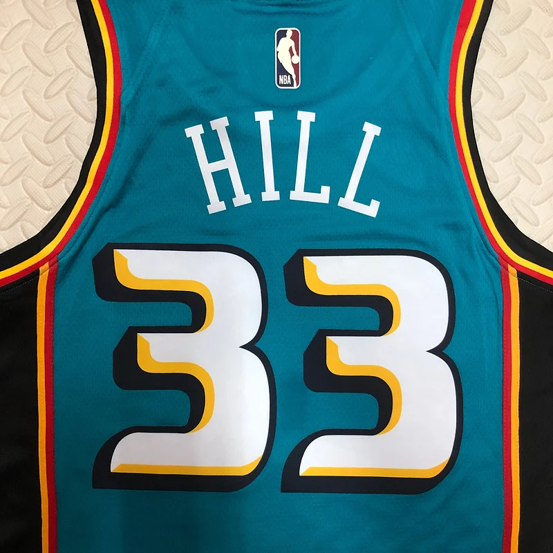 2023 Detroit Pistons Basketball Jersey Retro #33 HILL