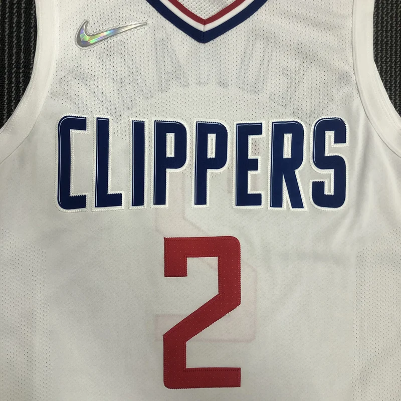 AU player version NBA Los Angeles Clippers Basketball jersey     White  #2   LEONARD