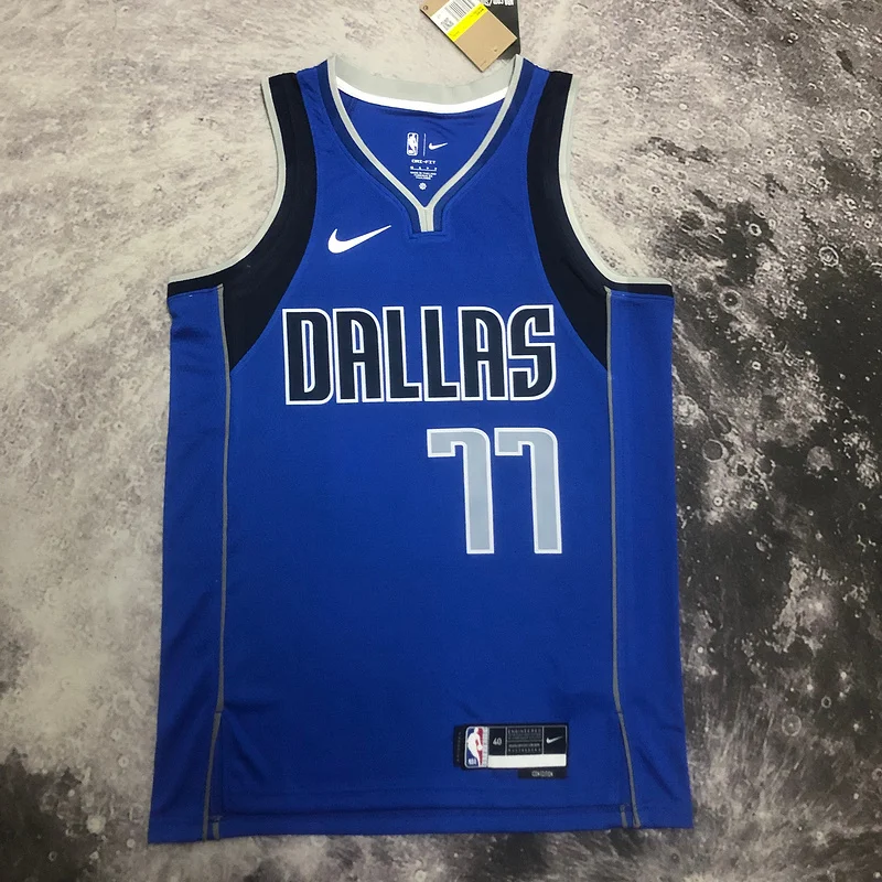 2023 Season NBA Dallas Mavericks basketball jersey Blue #77 DONCIC