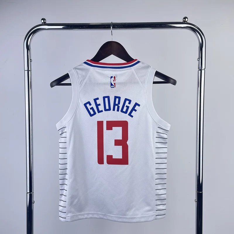 Youth kids Basketball Jersey Los Angeles Clippers White #13 GEORGE