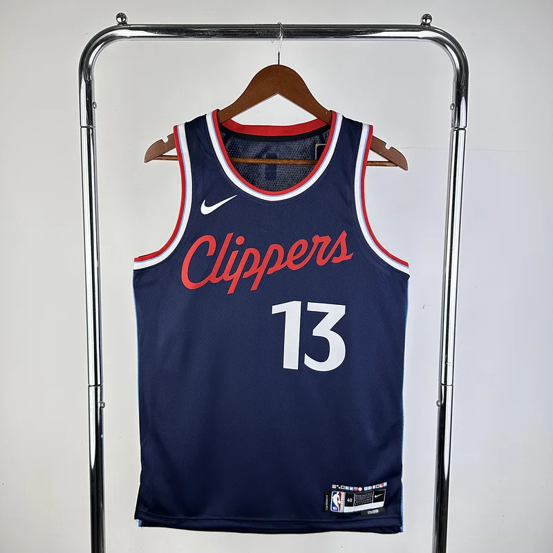 2025 Season  NBA Los Angeles Clippers Basketball jersey   Aawy   Blue  #13   GEORGE