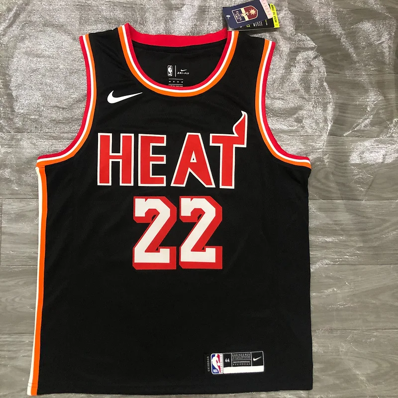 2018 Season NBA Miami Heat basketball jersey retro night Black #22 BUTLER