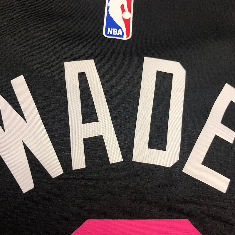 NBA Miami Heat basketball jersey round neck Black #3 WADE