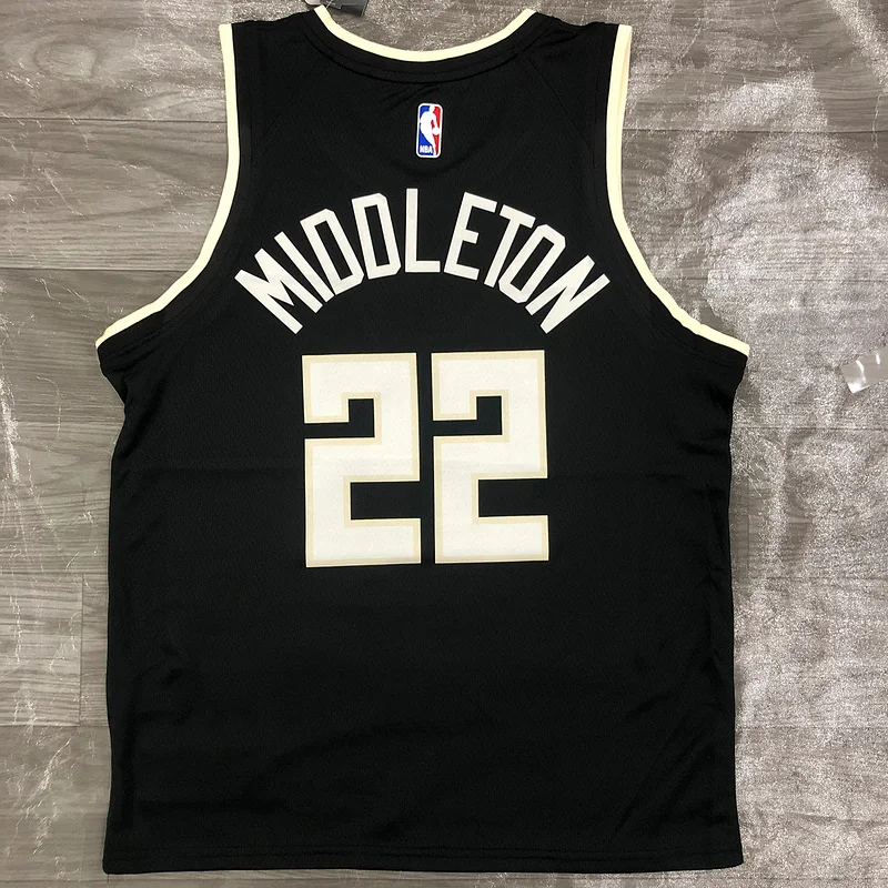 2021 Season NBA Milwaukee Bucks Basketball jersey Jordan #22 MIDDLETON