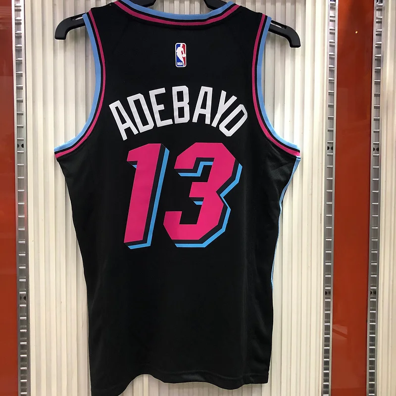 NBA Miami Heat basketball jersey round neck Black #13 ADEBAYO