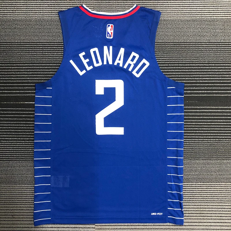 AU player version NBA Los Angeles Clippers Basketball jersey   Blue  #2   LEONARD