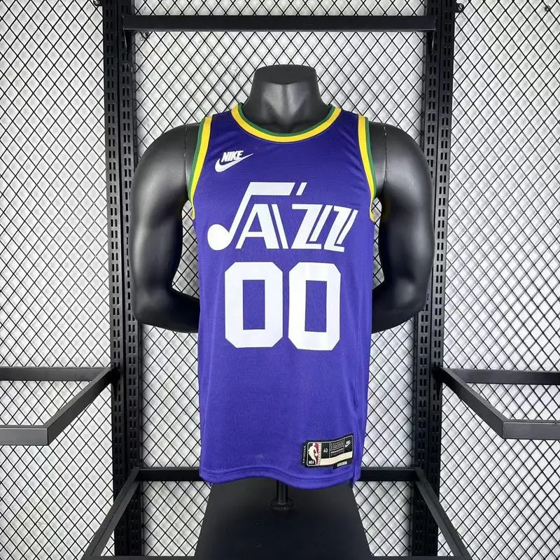 2024 Utah Jazz Basketball Jersey Retro #00 CLARKSON