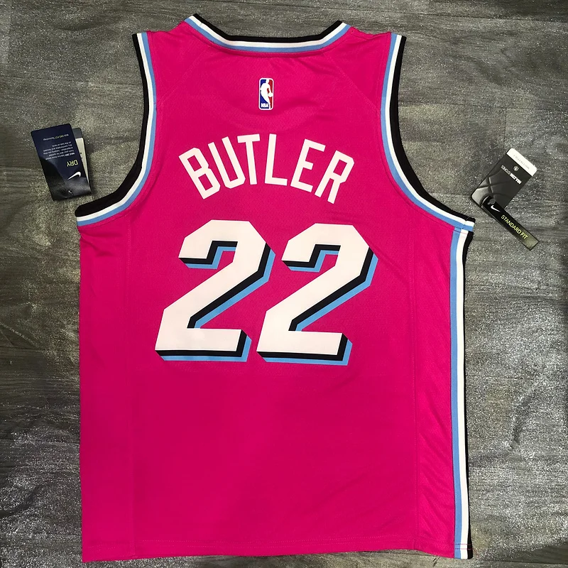 NBA Miami Heat basketball jersey round neck Pink #22 BUTLER