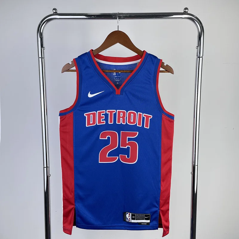 2023 Detroit Pistons Basketball Jersey Aawy Blue #25 ROSE