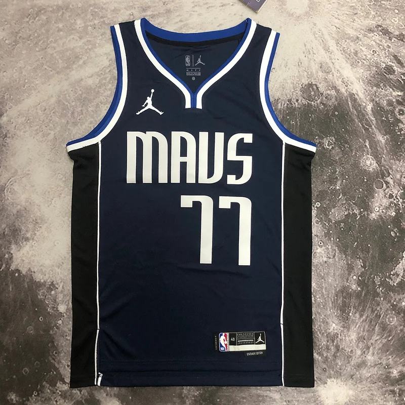 2023 Season NBA Dallas Mavericks basketball jersey Jordan limited #77 DONCIC