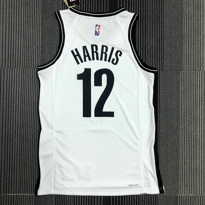 75th anniversary Brooklyn Nets Basketball jersey White #12 HARRIS