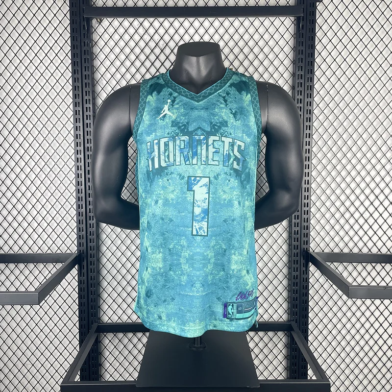 2023   Honor version   Charlotte Hornets Basketball Jersey   #1  BALL