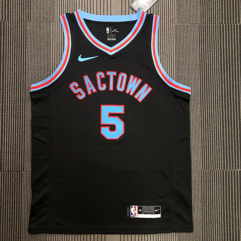 2021 Sacramento Kings Basketball Jersey city version #5 FOX