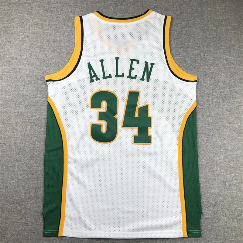 Mitchell Ness NBA Seattle SuperSonics Basketball jersey 34 Retro White