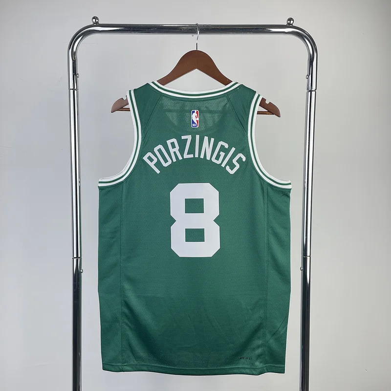 2023 Season NBA Boston Celtics Basketball Jersey Green #8 PORZINGIS