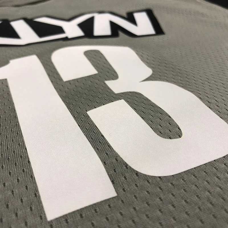 2021 Season Brooklyn Nets Basketball jersey JORDAN Theme gray #13 HARDEN