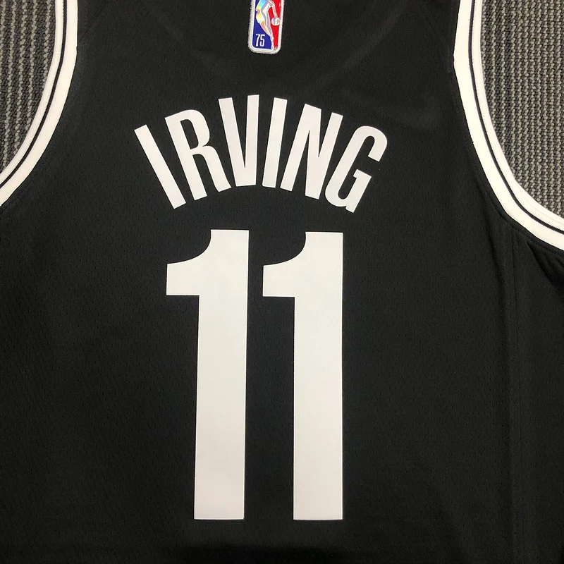 75th anniversary Brooklyn Nets Basketball jersey Black #11 IRVING