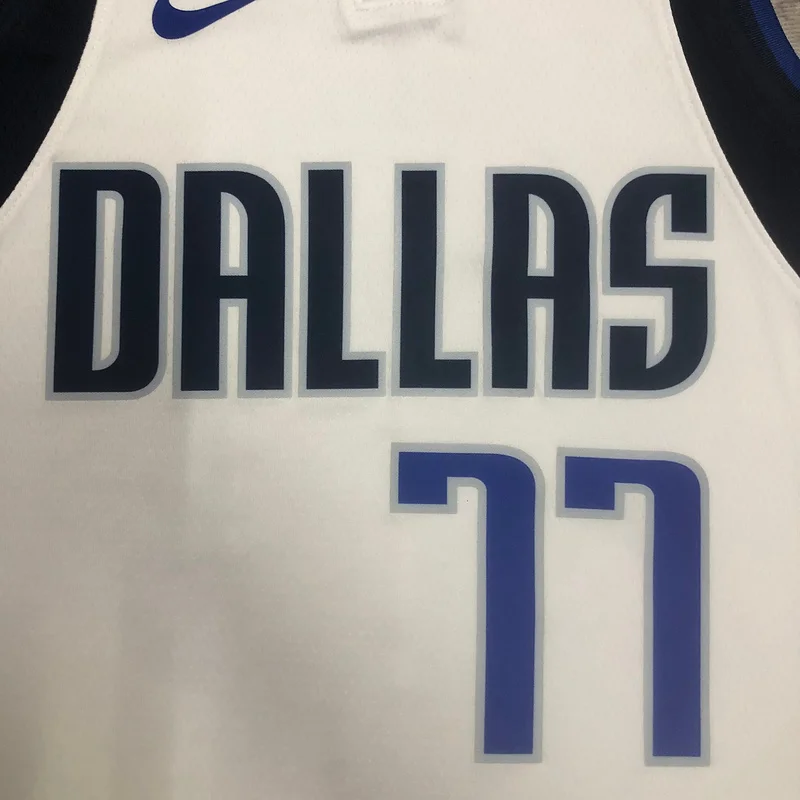 2023 Season NBA Dallas Mavericks basketball jersey White #77 DONCIC