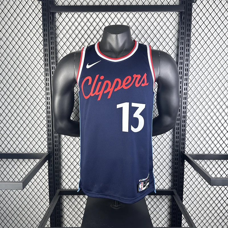 2025 Season  NBA Los Angeles Clippers Basketball jersey   Aawy   Blue  #13   GEORGE