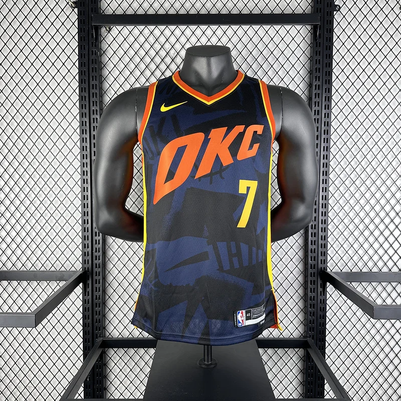 2024 NBA Oklahoma City Thunder Basketball Jersey city version #7 HOLMGREN